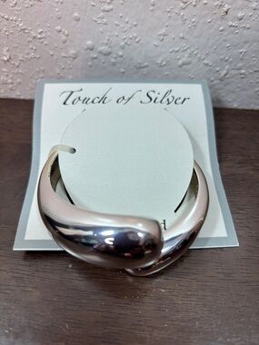 Sculpted Silver-Tone Bracelet